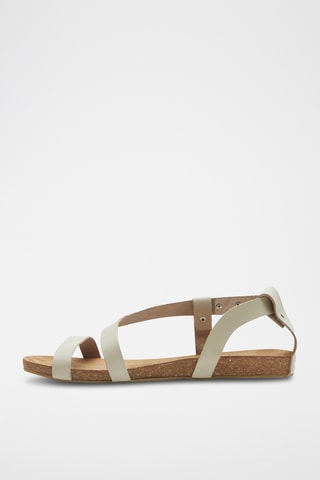 Sandalias de piel napa Grady - Beige - Diseño estrecho
