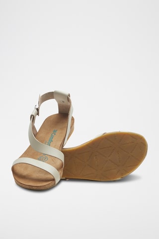 Sandalias de piel napa Grady - Beige - Diseño estrecho
