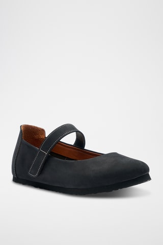 Babies de nobuk Mila - Negro - Diseño estrecho