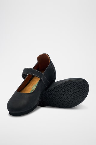 Babies de nobuk Mila - Negro - Diseño estrecho