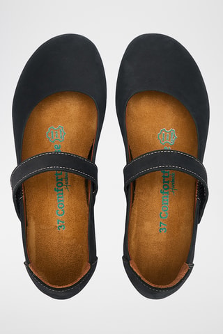 Babies de nobuk Mila - Negro - Diseño estrecho
