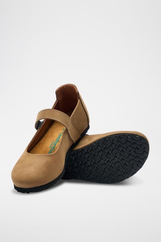 Babies de nobuk Mila - Beige - Diseño estrecho