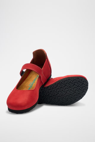 Babies de nobuk Mila - Rojo - Diseño estrecho
