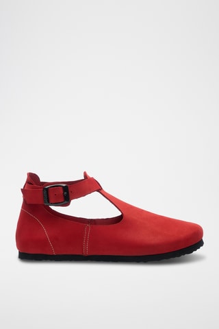 Salomés de nobuk Rigi - Rojo - Diseño estrecho