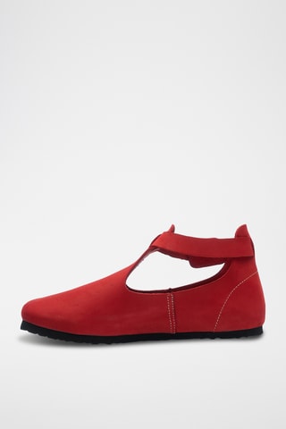 Salomés de nobuk Rigi - Rojo - Diseño estrecho