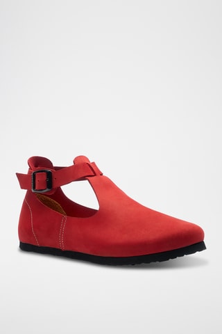 Salomés de nobuk Rigi - Rojo - Diseño estrecho
