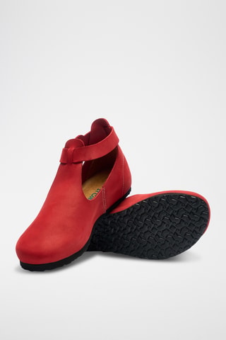 Salomés de nobuk Rigi - Rojo - Diseño estrecho