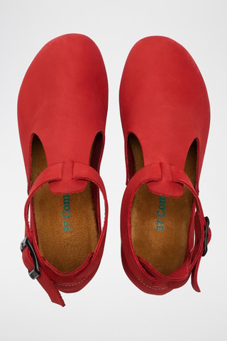 Salomés de nobuk Rigi - Rojo - Diseño estrecho
