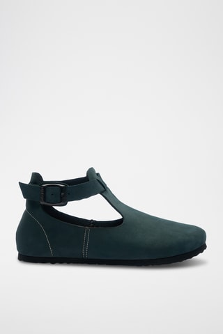 Salomés de nobuk Rigi - Azul marino - Diseño estrecho