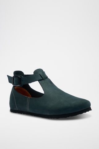 Salomés de nobuk Rigi - Azul marino - Diseño estrecho