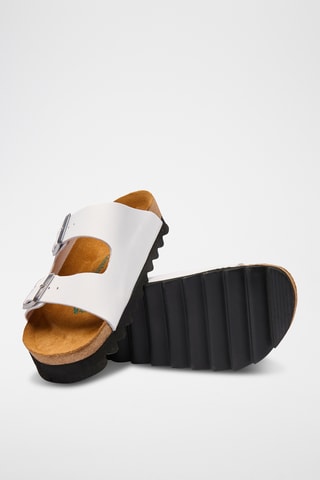 Sandalias de piel Troy - Blanco - Diseño ancho