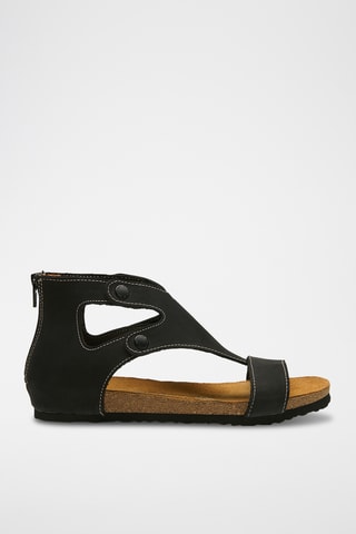 Sandalias de nobuk Vera - Negro - Diseño estrecho
