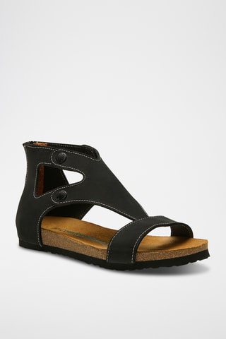 Sandalias de nobuk Vera - Negro - Diseño estrecho