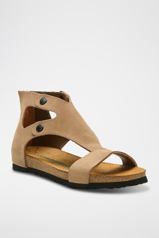 Sandalias de nobuk Vera - Beige - Diseño estrecho