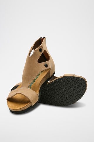 Sandalias de nobuk Vera - Beige - Diseño estrecho