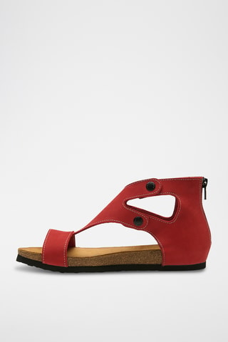 Sandalias de nobuk Vera - Rojo - Diseño estrecho