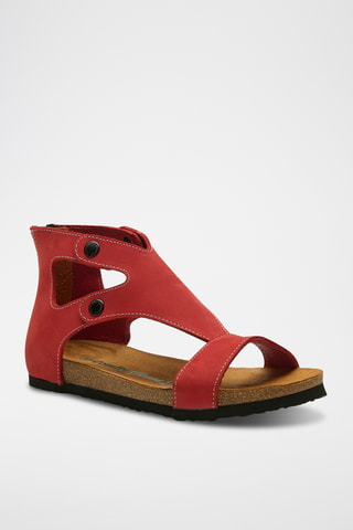 Sandalias de nobuk Vera - Rojo - Diseño estrecho