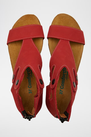 Sandalias de nobuk Vera - Rojo - Diseño estrecho