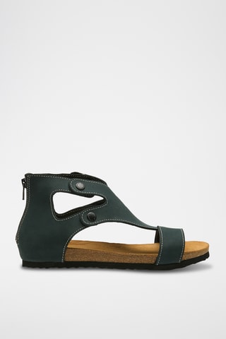 Sandalias de nobuk Vera - Azul marino - Diseño estrecho