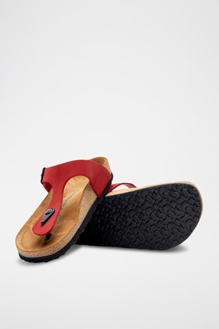 Sandalias de nobuk Aliz - Rojo - Diseño ancho