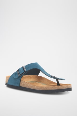 Sandalias de nobuk Aliz - Azul marino - Diseño ancho