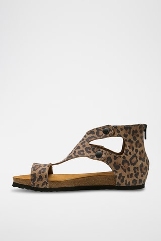 Sandalias de nobuk Vera - Beige - Diseño estrecho