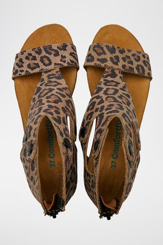 Sandalias de nobuk Vera - Beige - Diseño estrecho