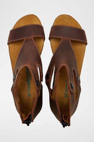 Sandalias de nobuk Vera - Marrón - Diseño estrecho