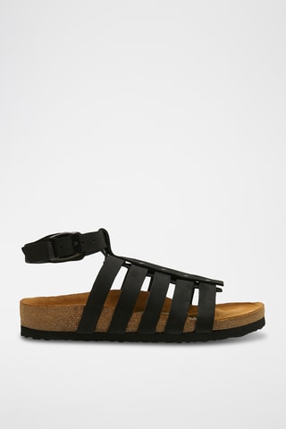 Romanas de nobuk Ares - Negro - Diseño ancho