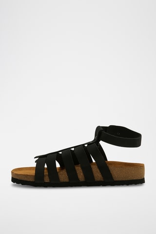 Romanas de nobuk Ares - Negro - Diseño ancho