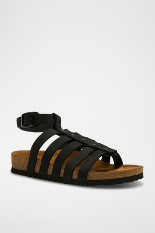 Romanas de nobuk Ares - Negro - Diseño ancho