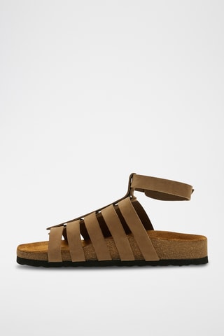 Romanas de nobuk Ares - Beige - Diseño ancho
