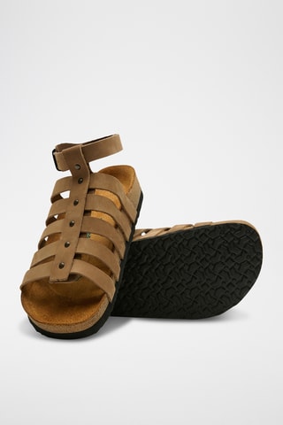 Romanas de nobuk Ares - Beige - Diseño ancho