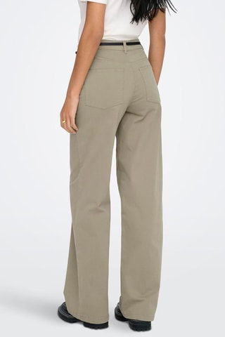 Pantalon wide legs taille haute - Vert clair