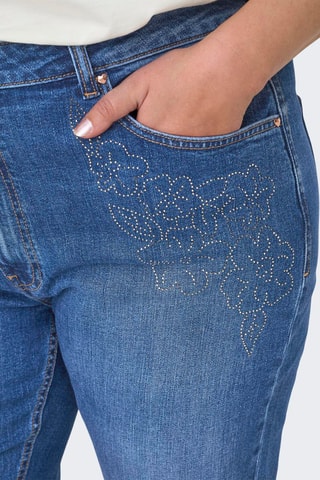 Jean flare taille haute - Bleu marine