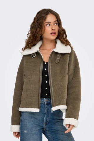 Veste en velours - Kaki