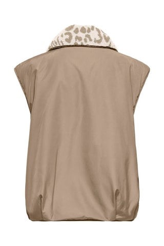 Veste réversible sans manches - Beige et écru