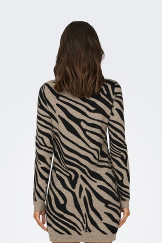 Robe pull - Taupe et noir