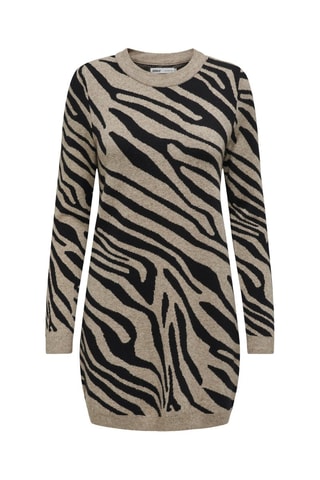 Robe pull - Taupe et noir