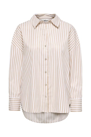 Chemisier regular - Beige et blanc