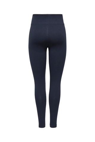 Legging taille haute en coton biologique - Bleu nuit