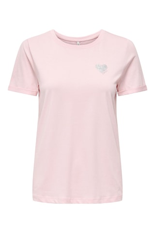 T-shirt regular en coton biologique - Rose