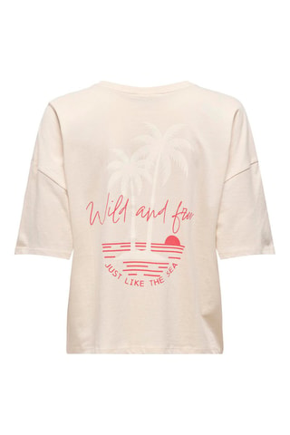 T-shirt oversize - Beige clair