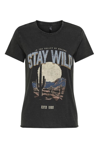 T-shirt regular en coton biologique - Noir
