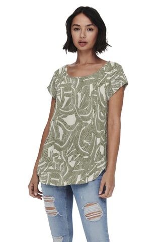 Blouse - Vert et écru