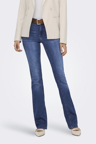 Jean flare en coton biologique - Bleu foncé