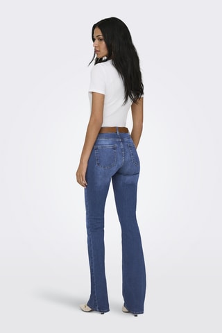 Jean flare en coton biologique - Bleu foncé