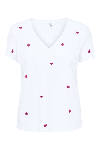 T-shirt regular en coton biologique - Blanc