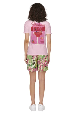 T-shirt regular en coton biologique - Rose