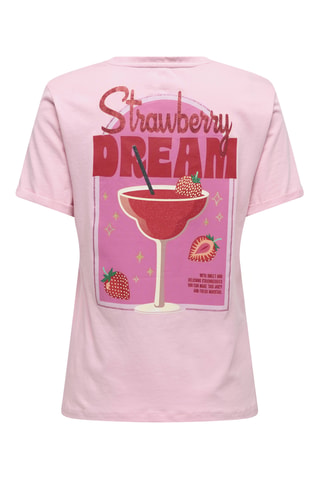T-shirt regular en coton biologique - Rose